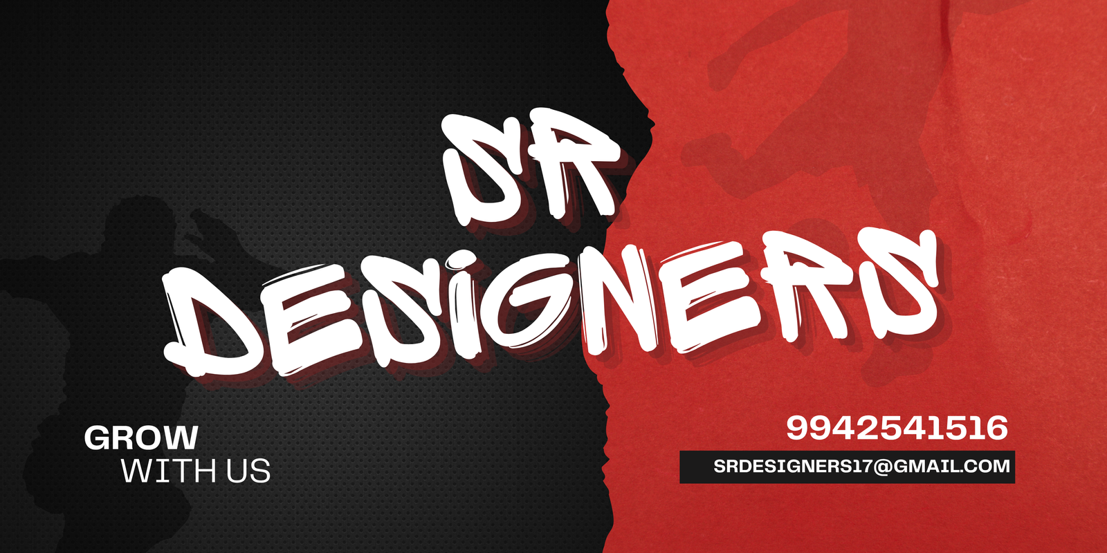 Black Red Abstract Sport Game Slogan Banner